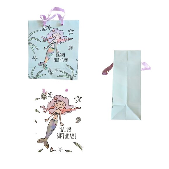 Mermaid Birthday Gift Bag Set of 3 - Picture 4 of 5